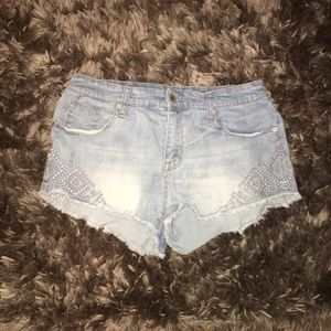 embroidered shorts